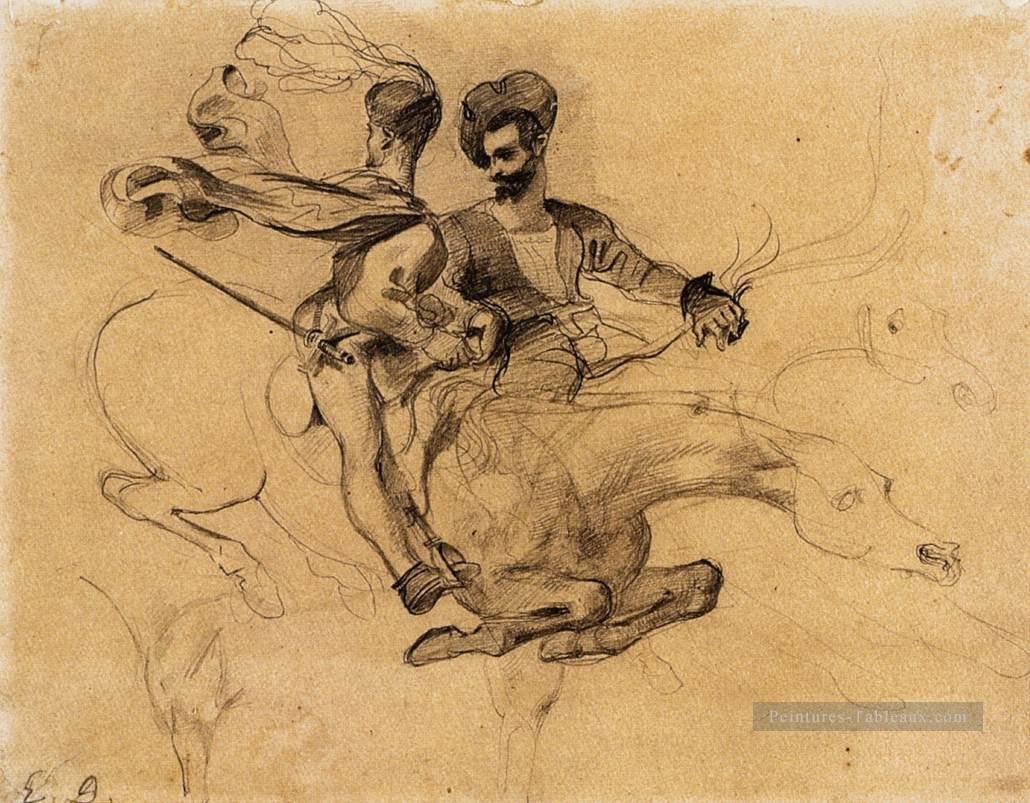 Illustration pour Goethes Faust romantique Eugène Delacroix Peintures à l'huile